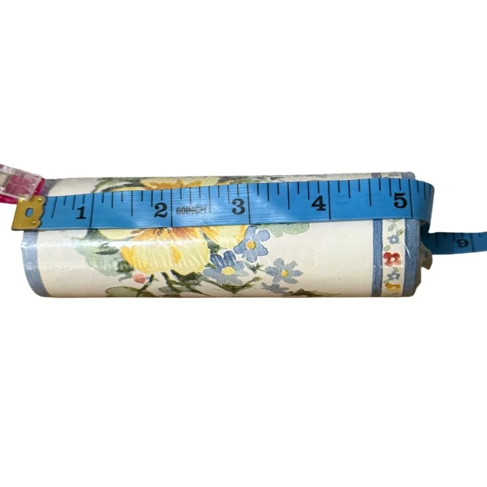 D.W. Wallcovering Floral Wallpaper Border 3 Rolls 12 Yards 0400 NOS 90s Cottage